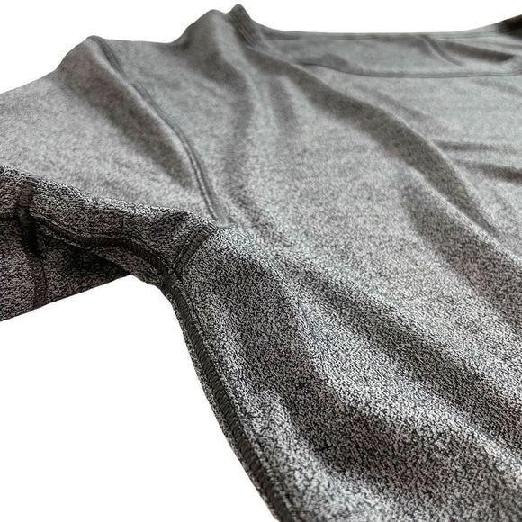 Lululemon Fall In Place Short Sleeve Top High-Low Hem Heathered Black Grey 4 - Picture 7 of 8